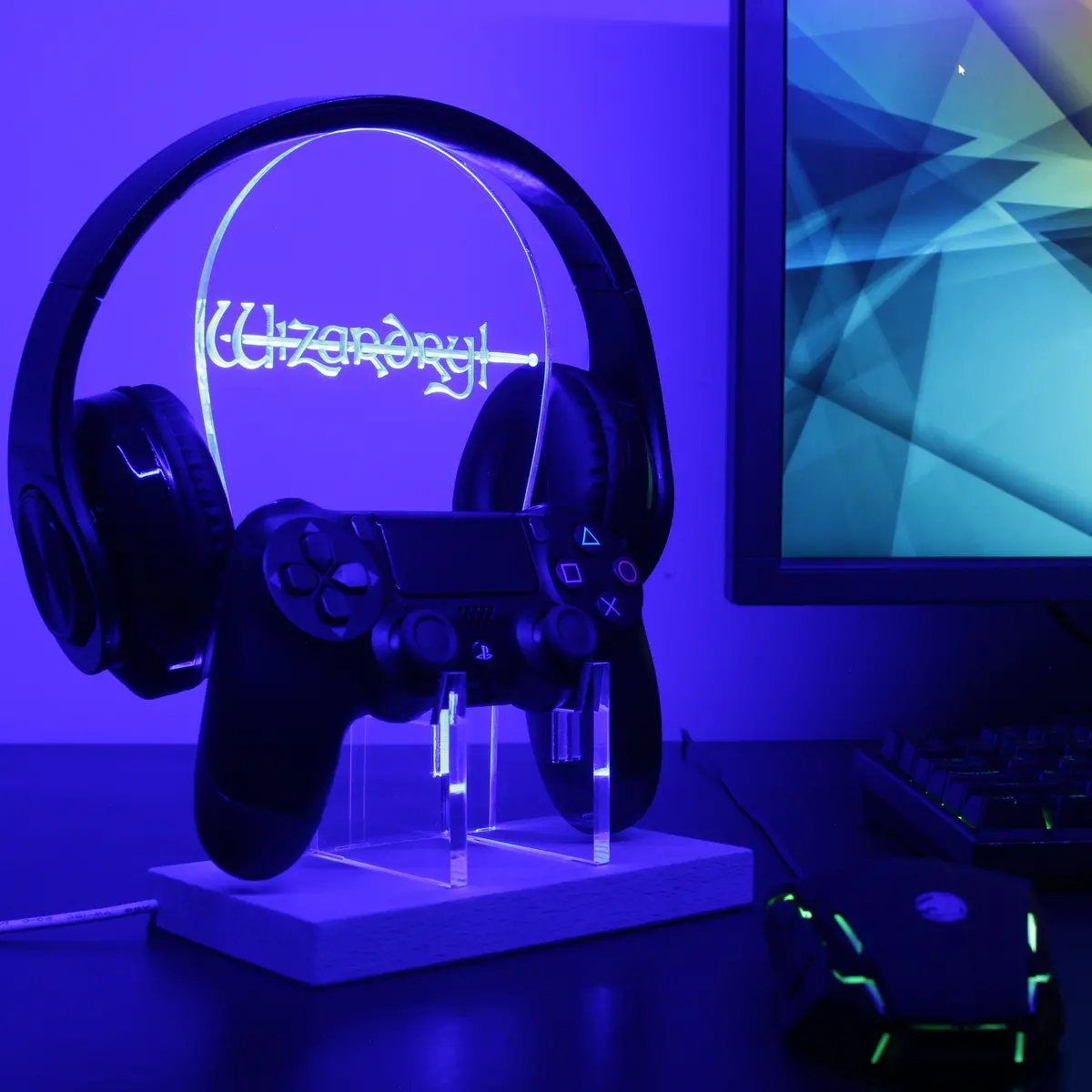 Wizardry Led Gaming Headset Controller Stand 1