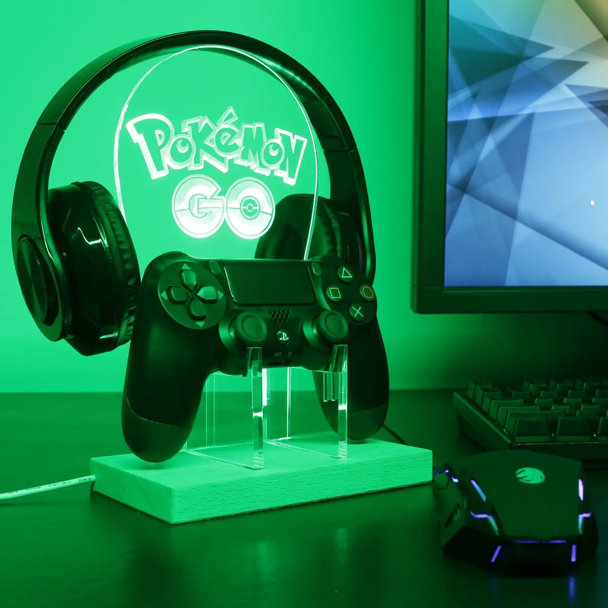 Pokeman Go Led Gaming Headset Controller Stand 1