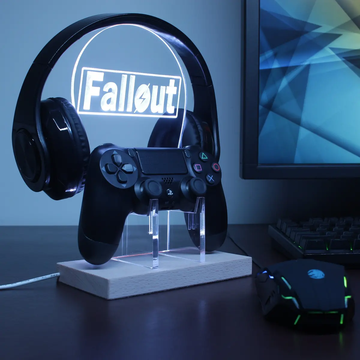 Fallout Led Gaming Headset Controller Stand 1