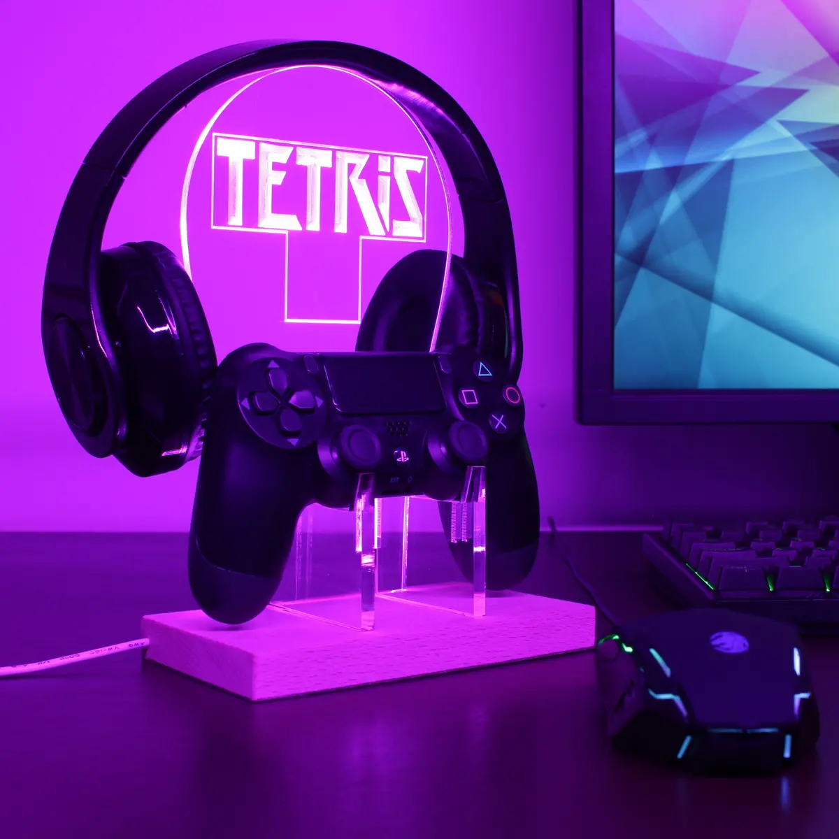 Tetris Led Gaming Headset Controller Stand 1