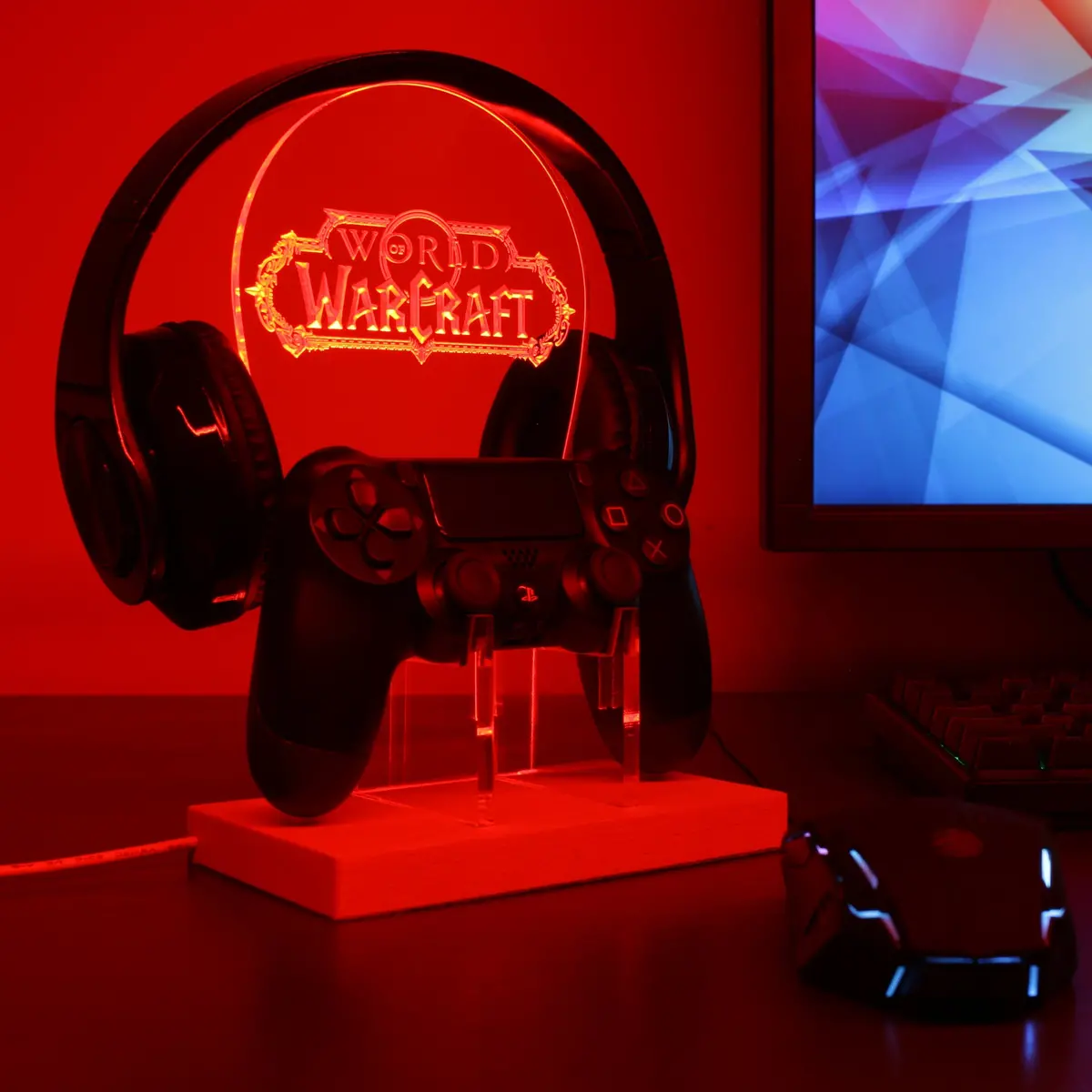 World Of Warcraft Led Gaming Headset Controller Stand 1