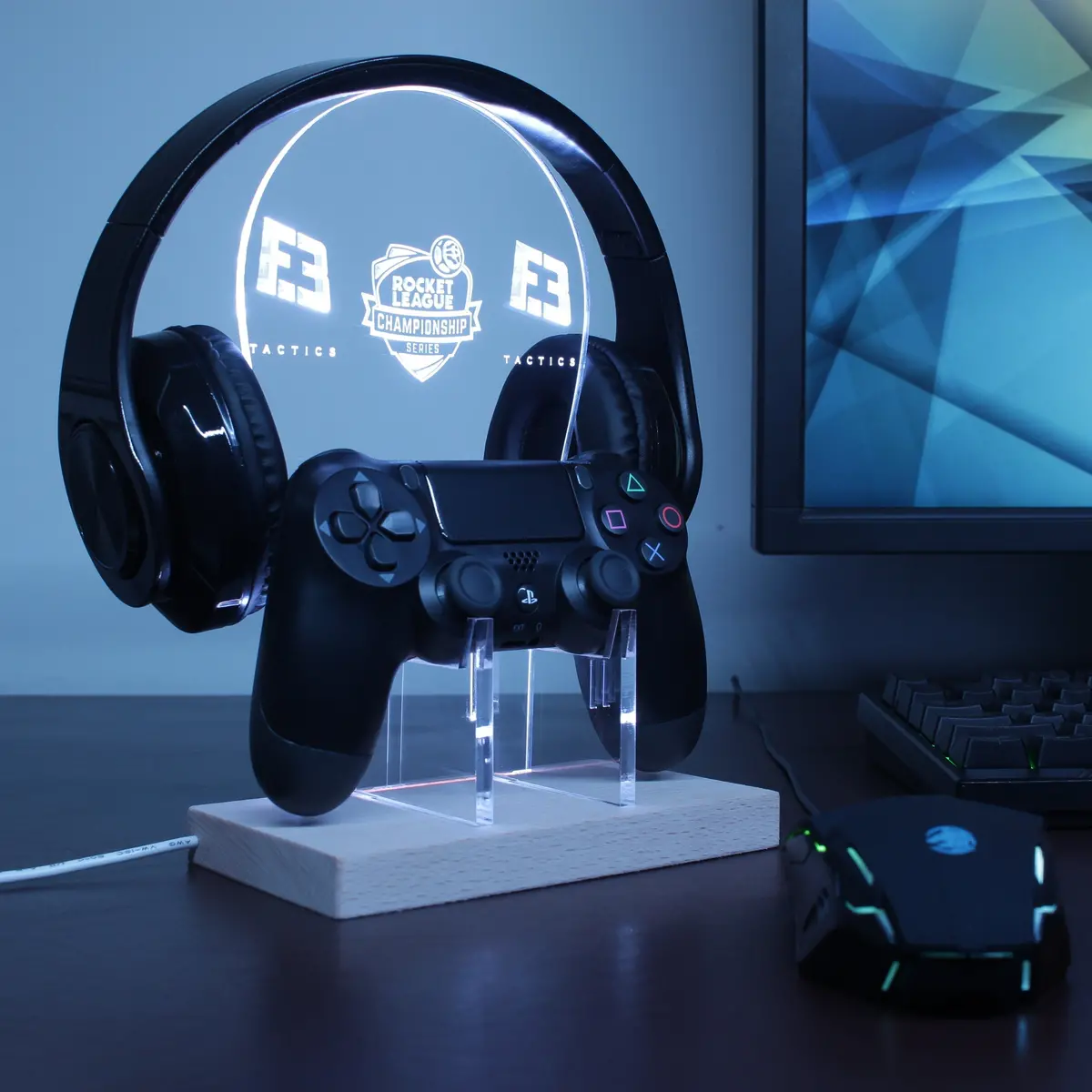 Rocket League Flipsid3 Led Gaming Headset Controller Stand 1