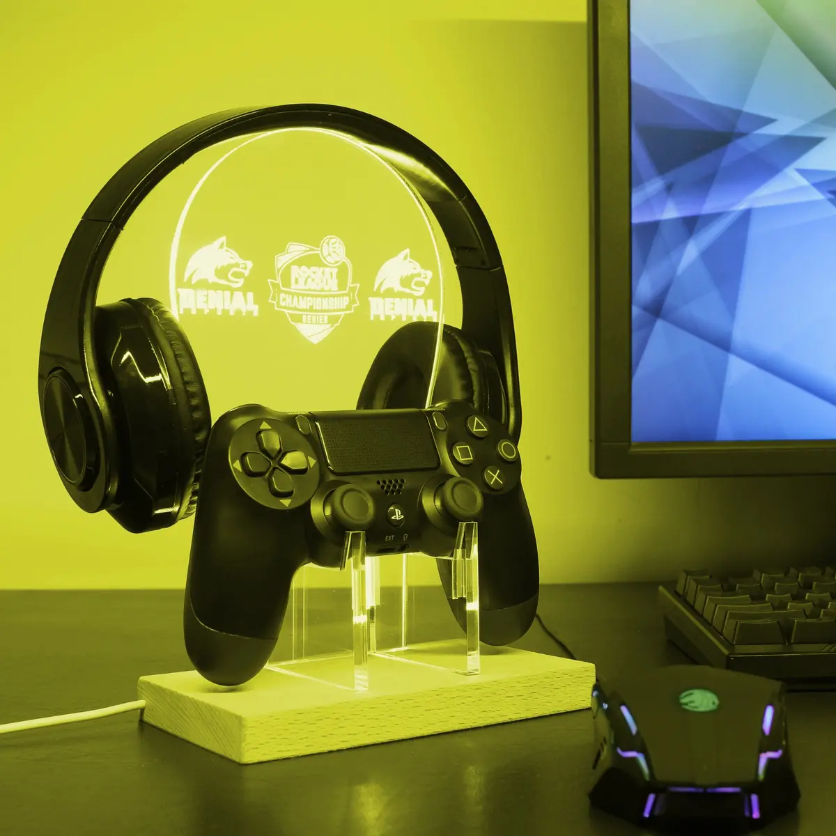 Rocket League Denial Led Gaming Headset Controller Stand 1
