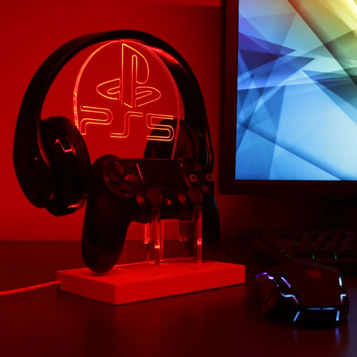 Playstation 5 Led Gaming Headset Controller Stand 1