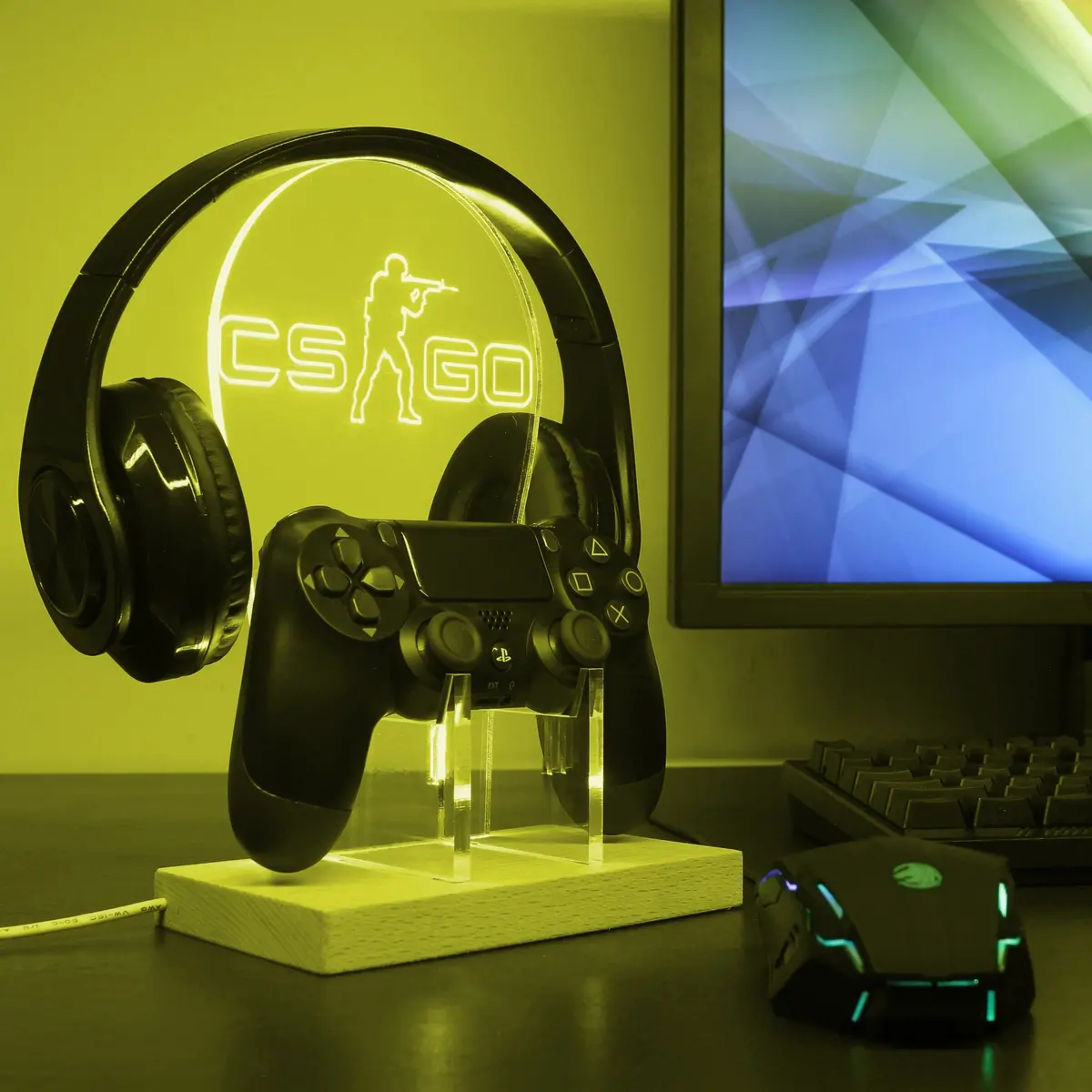 Cs:Go Counter Strike Led Gaming Headset Controller Stand 1