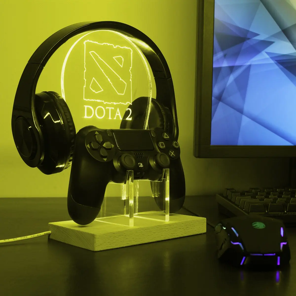 Dota 2 Led Gaming Headset Controller Stand 1