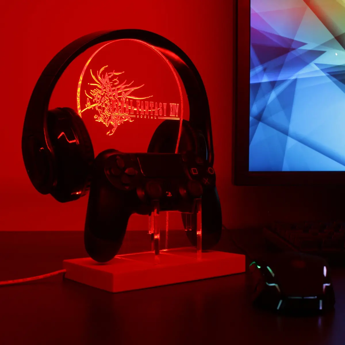 Final Fantasy Xiv Led Gaming Headset Controller Stand 1