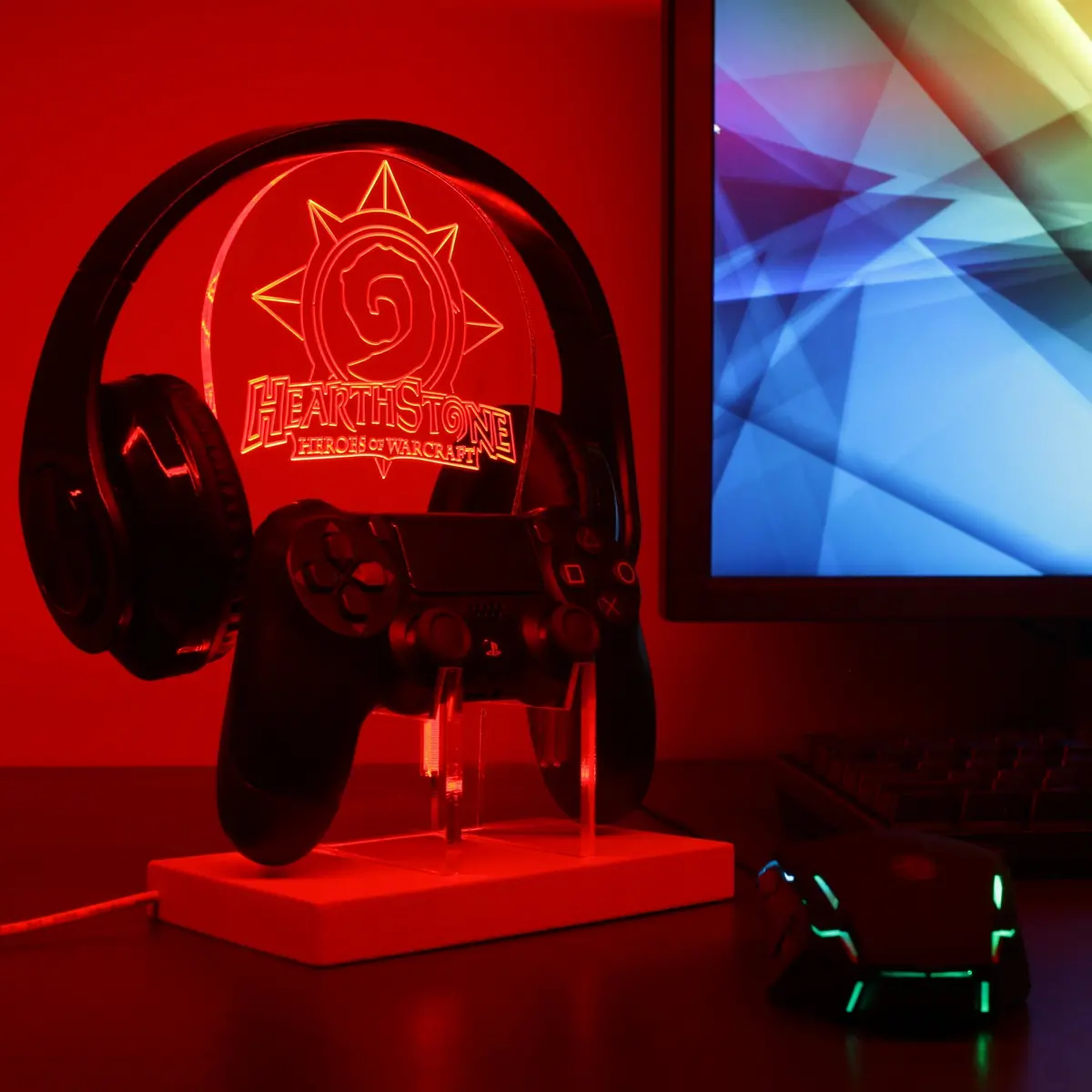 Hearthstone Led Gaming Headset Controller Stand 1