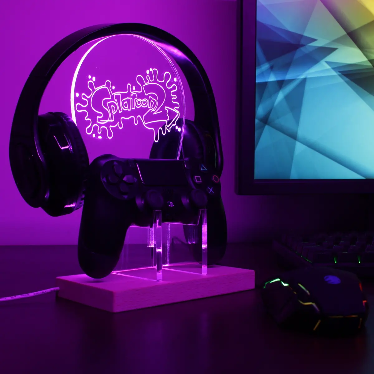 Splatoon 2 Led Gaming Headset Controller Stand 1