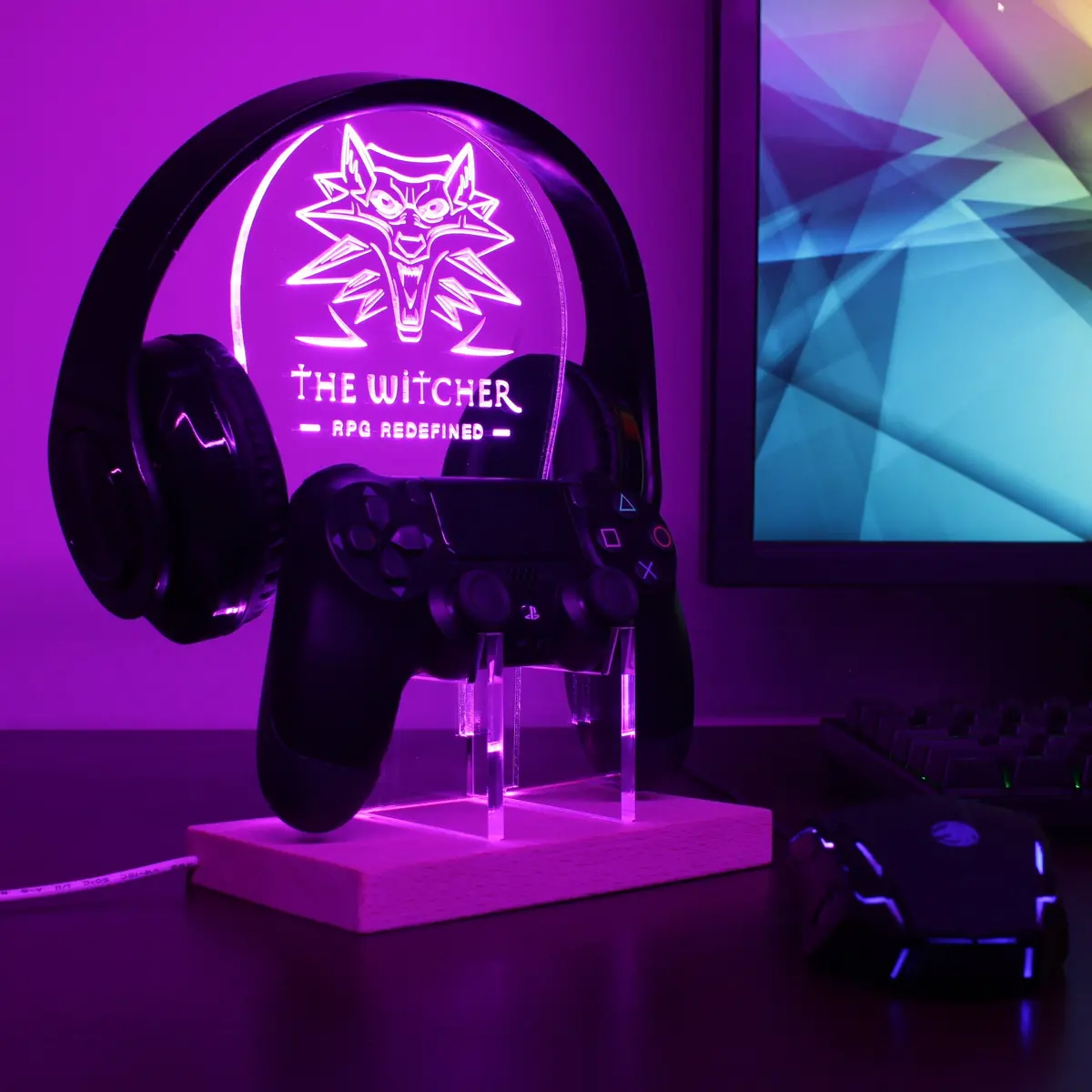 The Witcher 3 Game Led Gaming Headset Controller Stand 1