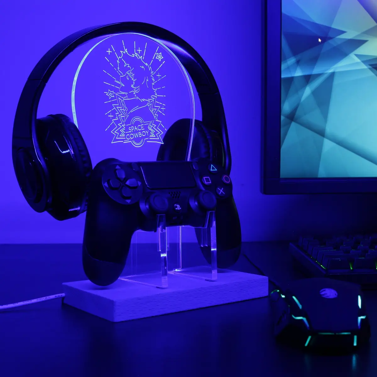 Cowboy Bebop Led Gaming Headset Controller Stand 1