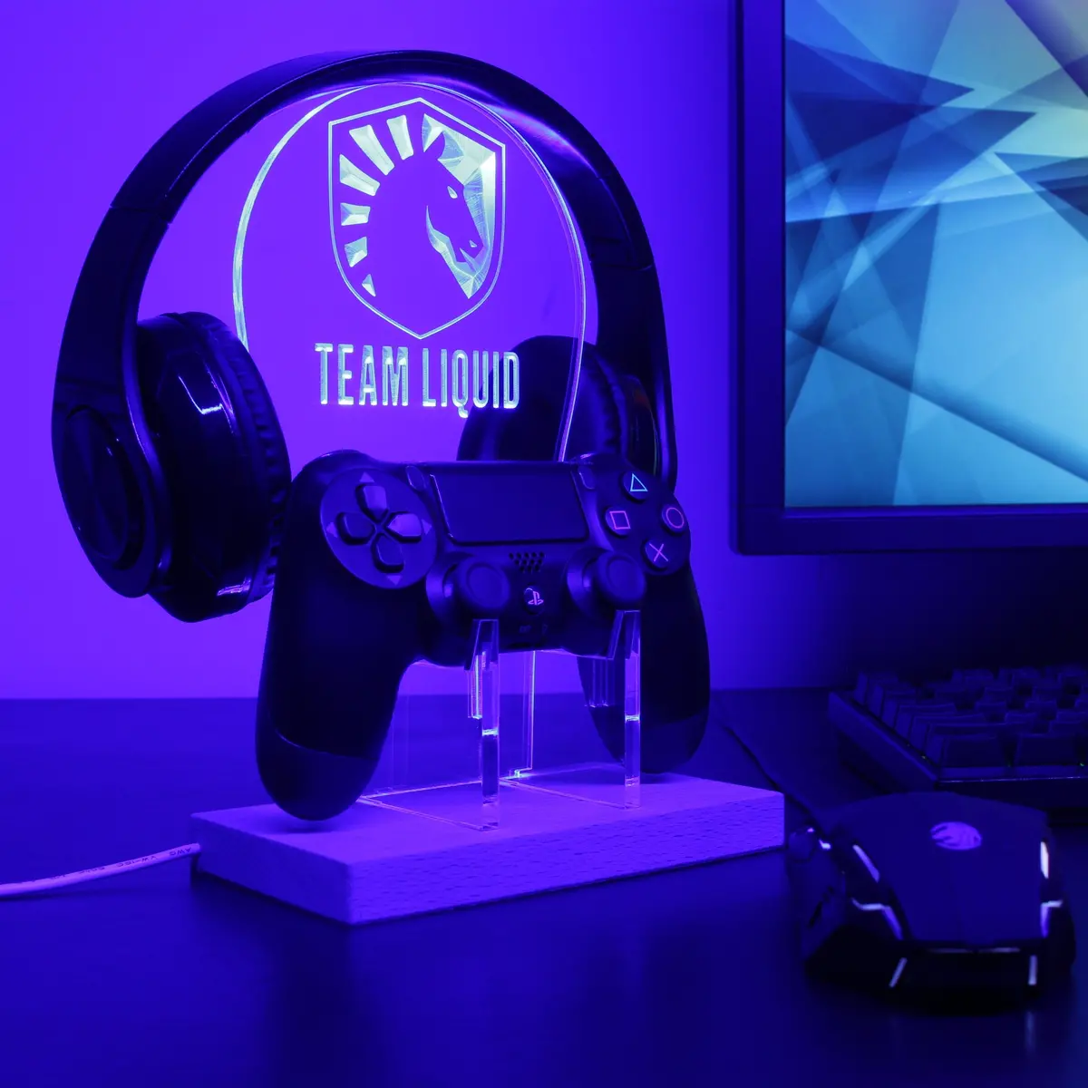 Team Liquid Led Gaming Headset Controller Stand 1