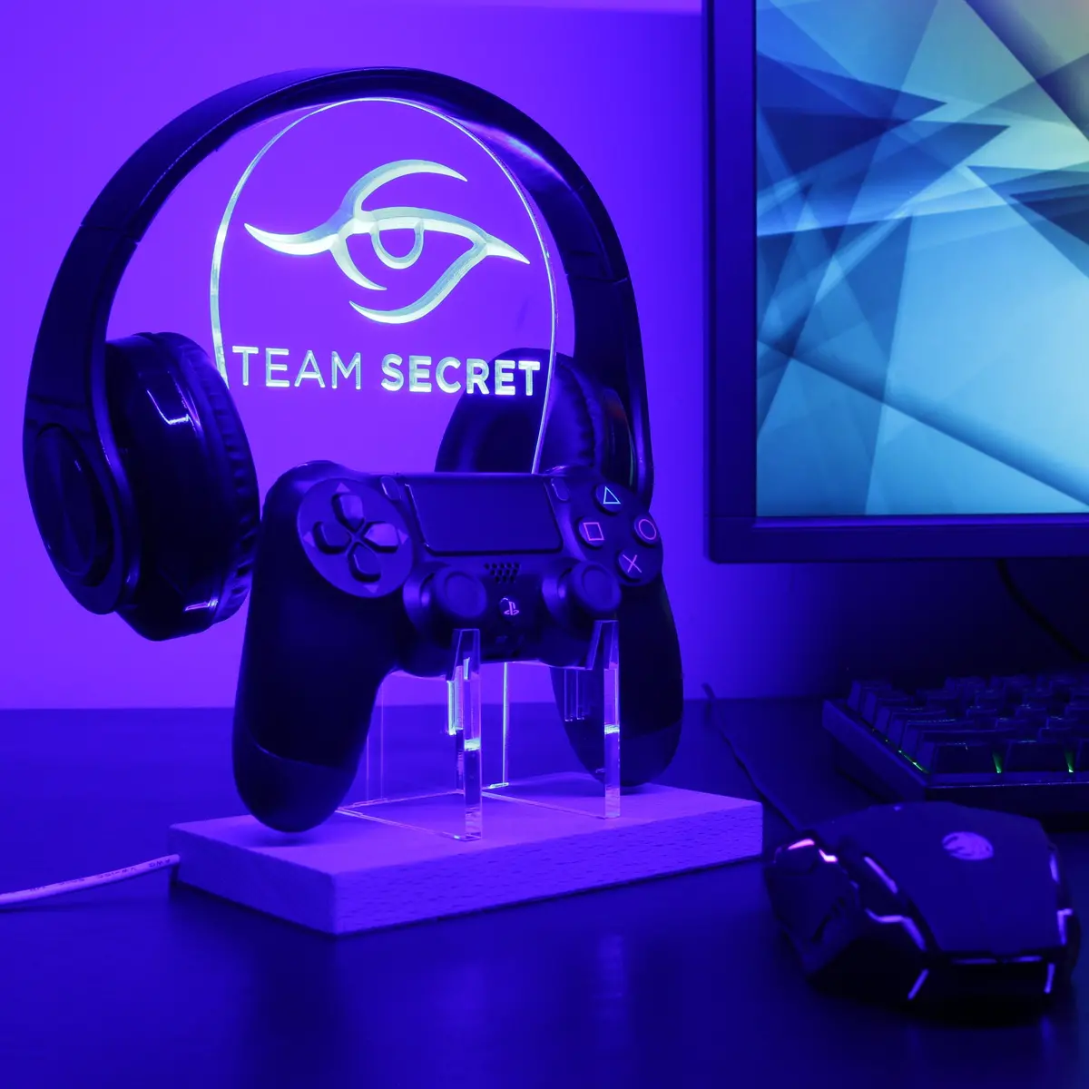 Team Secret Led Gaming Headset Controller Stand 1