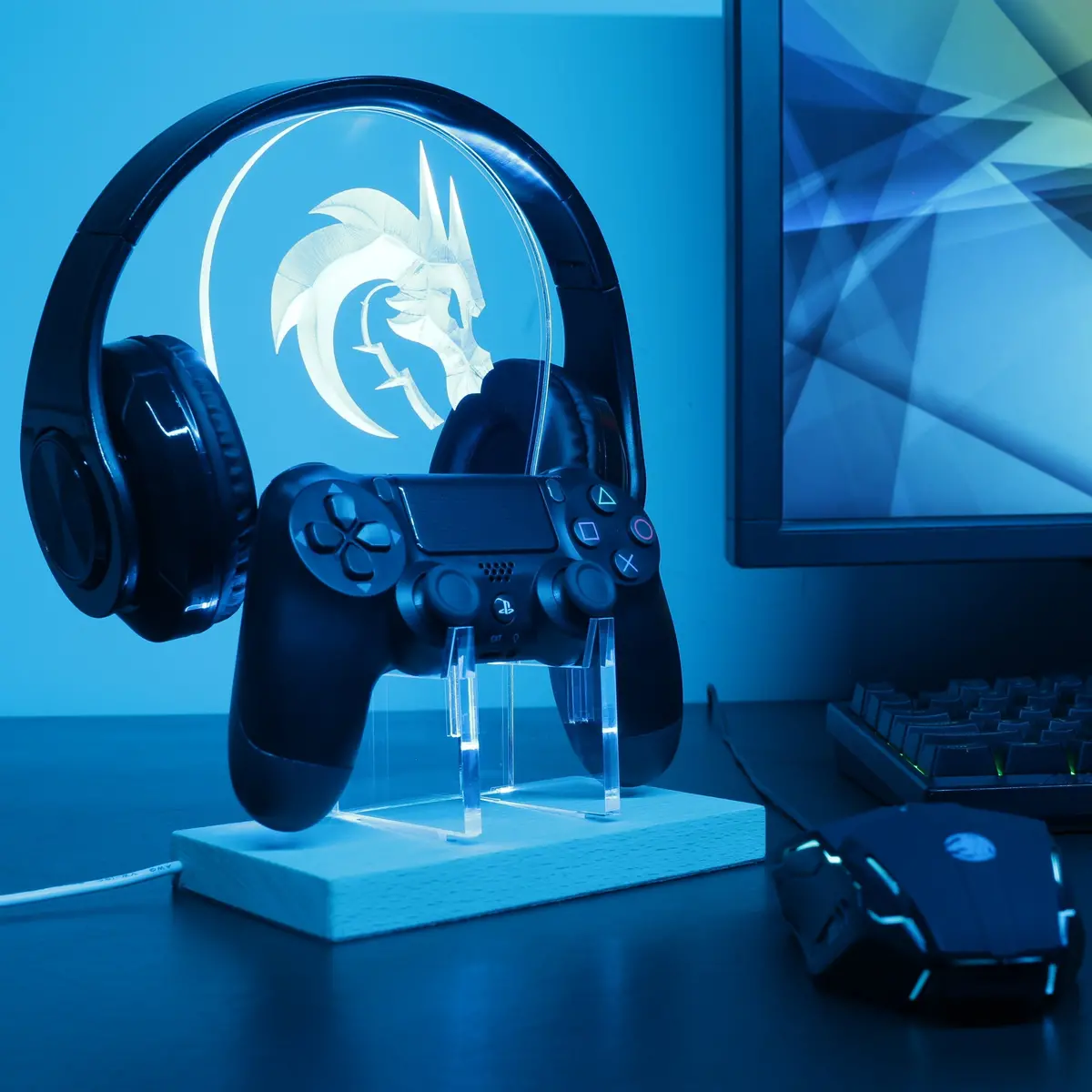 Team Spirit Esports Led Gaming Headset Controller Stand 1