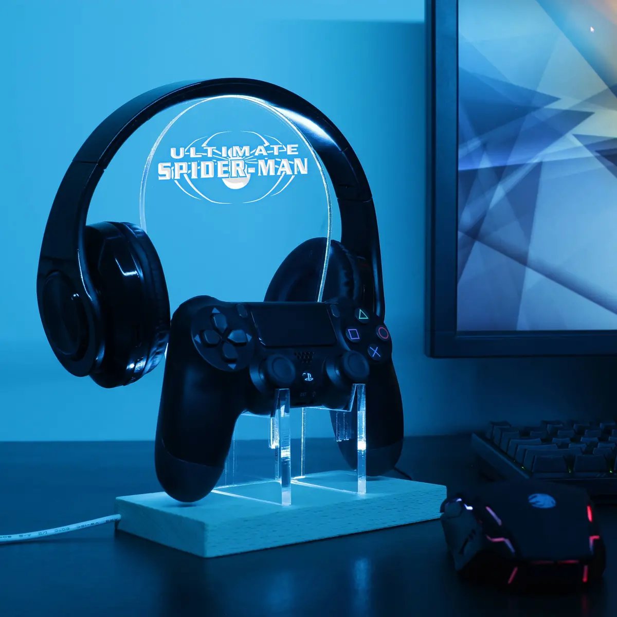 Spiderman Led Gaming Headset Controller Stand 1