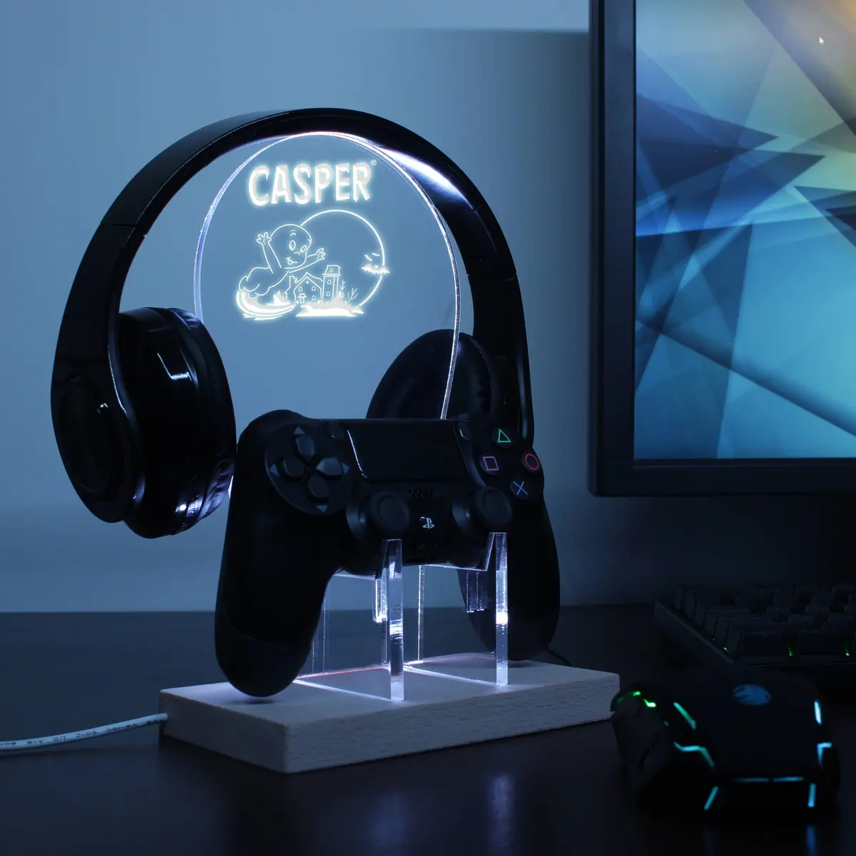 Casper The Friendly Ghost Led Gaming Headset Controller Stand 2