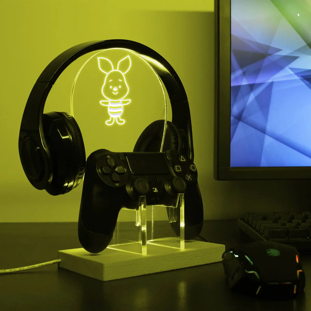 Piglet  Led Gaming Headset Controller Stand 1