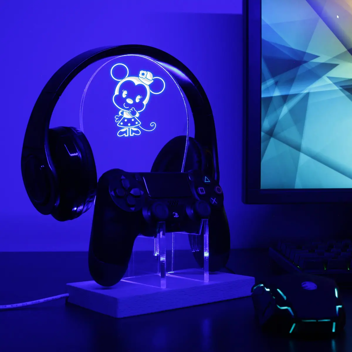 Mini Mouse Led Gaming Headset Controller Stand 1