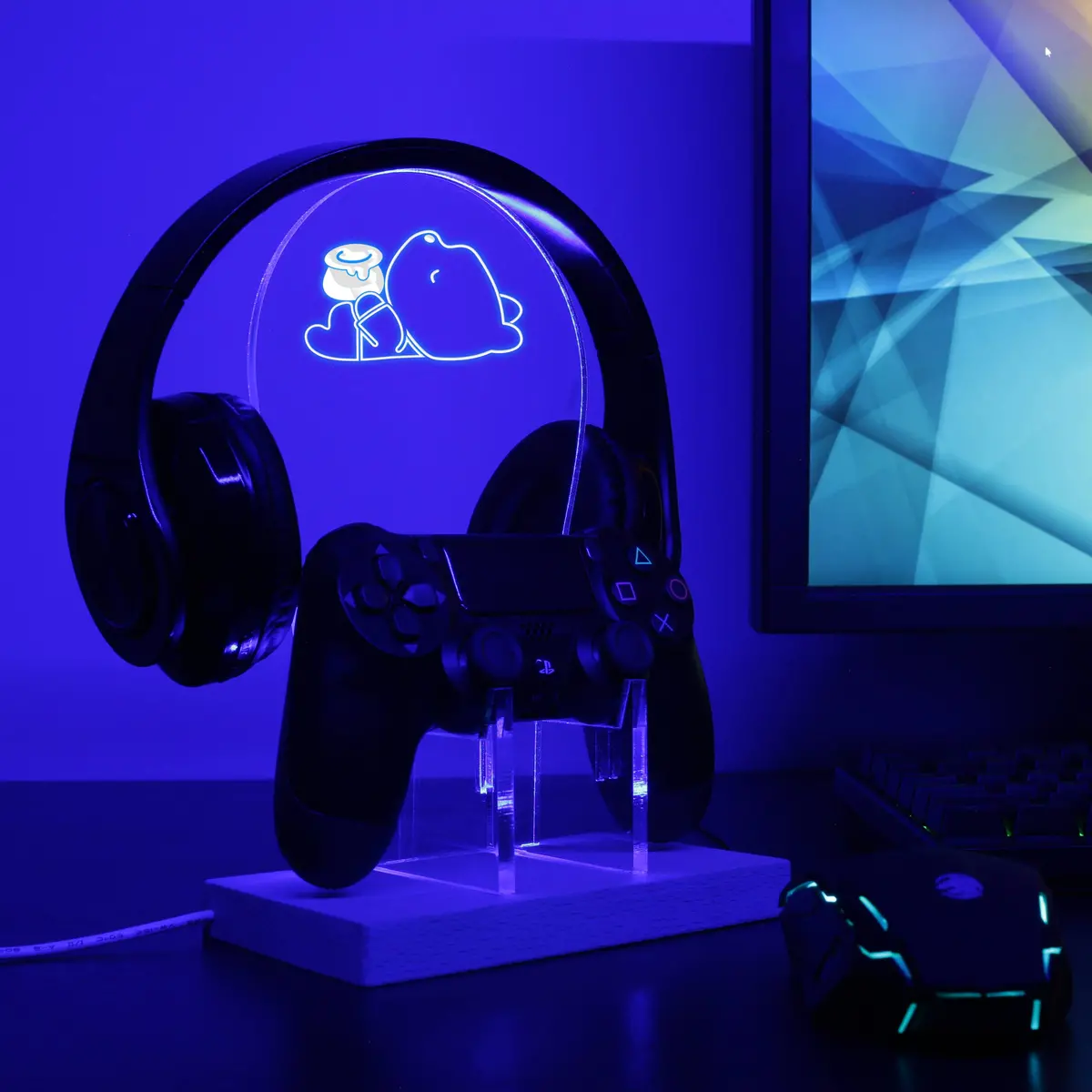 Pooh Led Gaming Headset Controller Stand 2