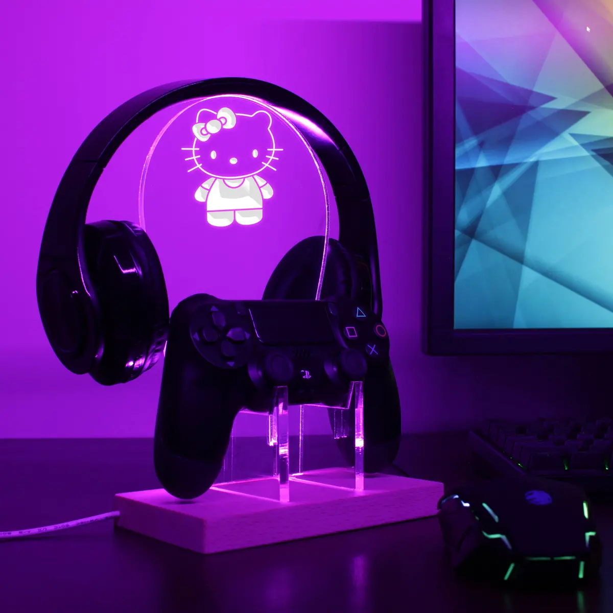 Hello Kitty Led Gaming Headset Controller Stand 1