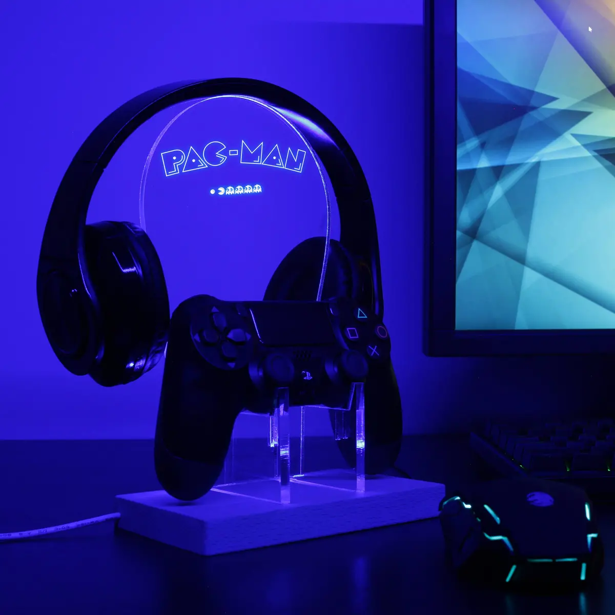 Pac Man Led Gaming Headset Controller Stand 1