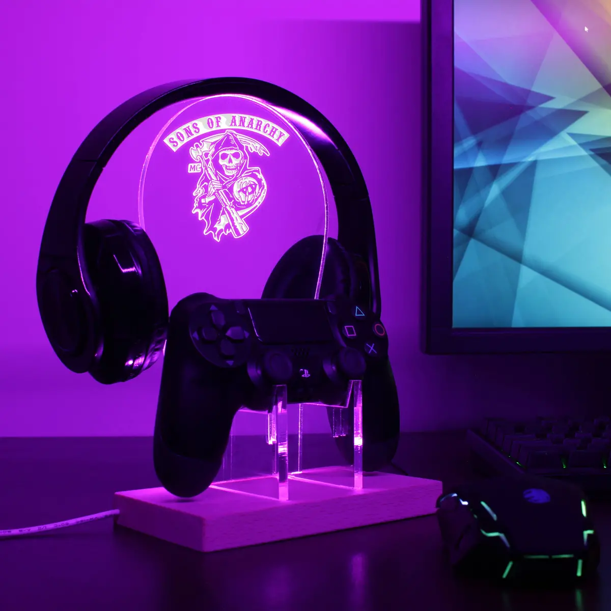 Sons Of Anarchy Led Gaming Headset Controller Stand 2