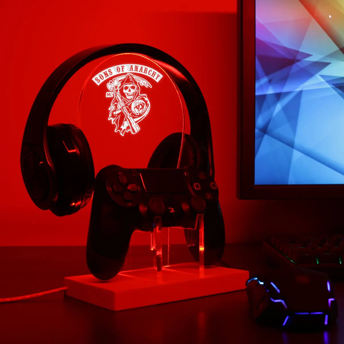 Sons Of Anarchy Led Gaming Headset Controller Stand 1