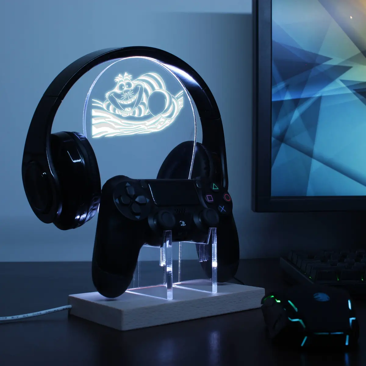 Cheshire Cat Led Gaming Headset Controller Stand 1