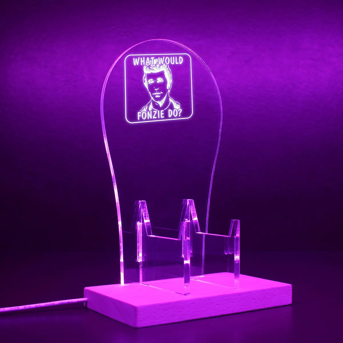 What Would Fonzie Do Rgb Led Gaming Headset Controller Stand 2