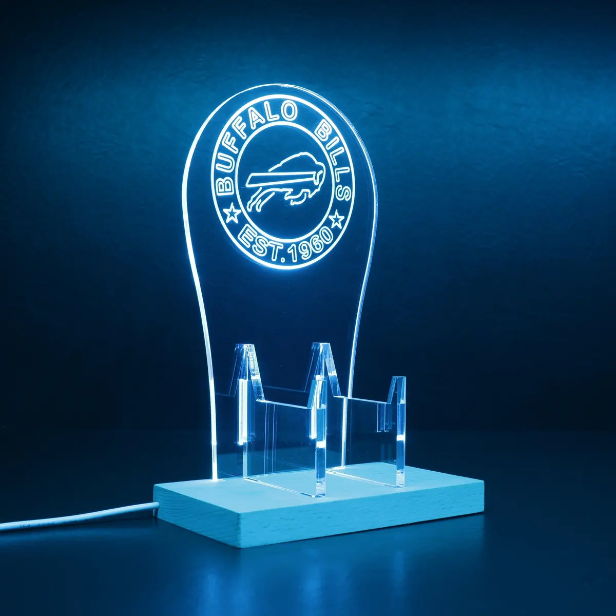 Custom Your Sport Team Buffalo Bills Est. 1960 Rgb Led Gaming Headset Controller Stand 1