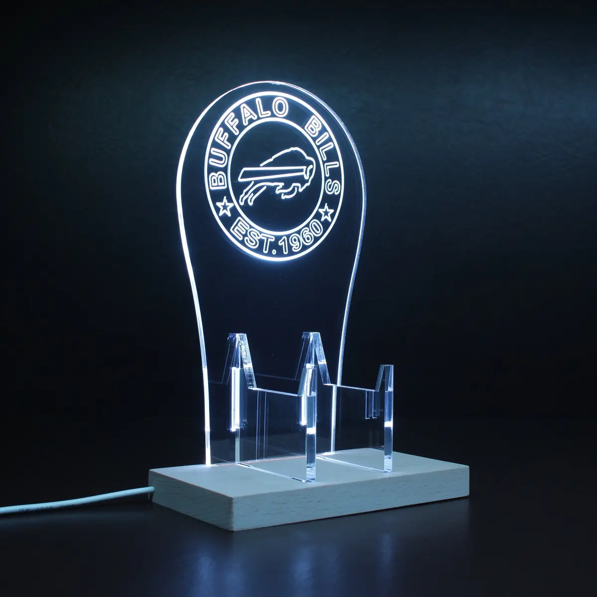 Custom Your Sport Team Buffalo Bills Est. 1960 Rgb Led Gaming Headset Controller Stand 2