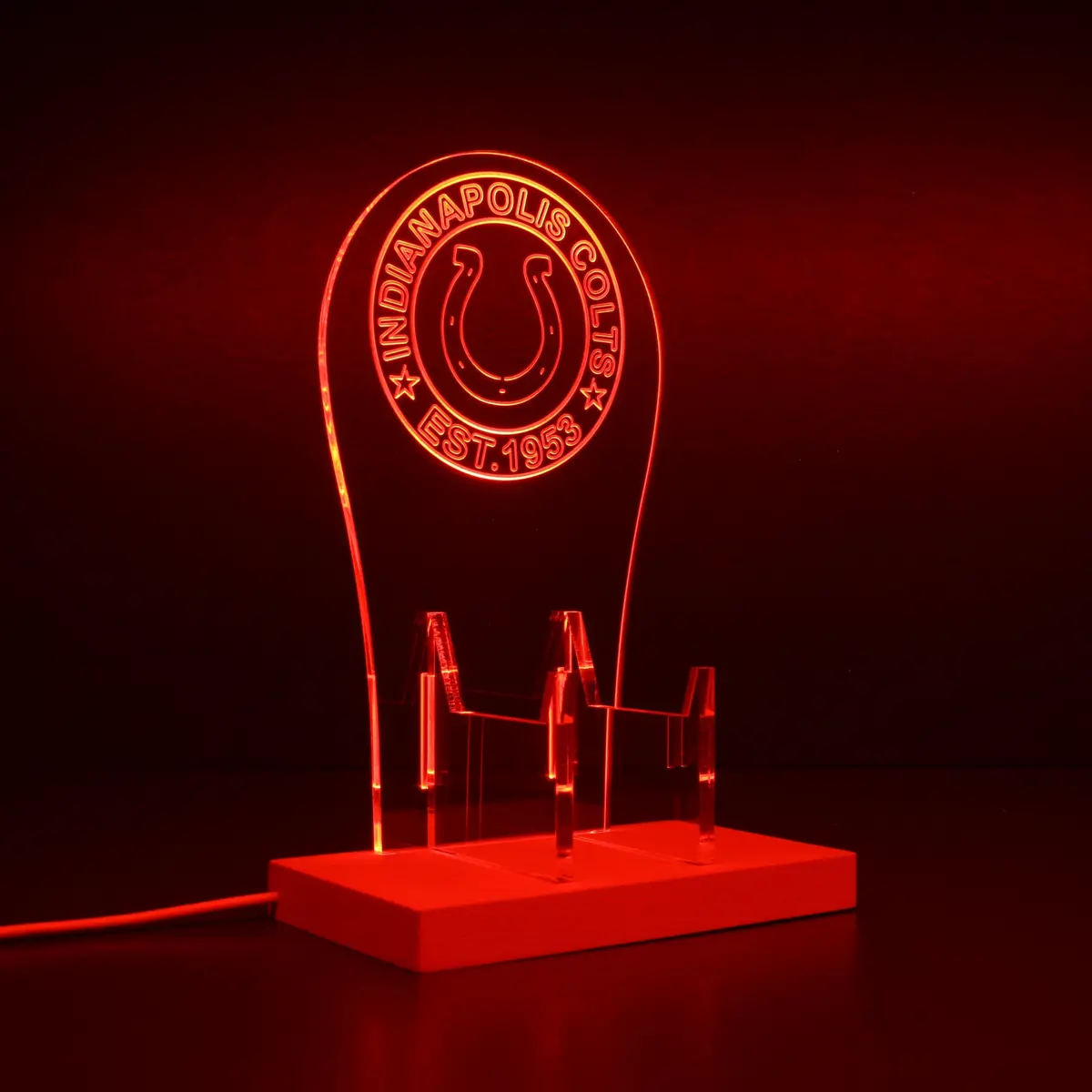 Custom Your Sport Team Indianapolis Colts Est. 1953 Rgb Led Gaming Headset Controller Stand 2