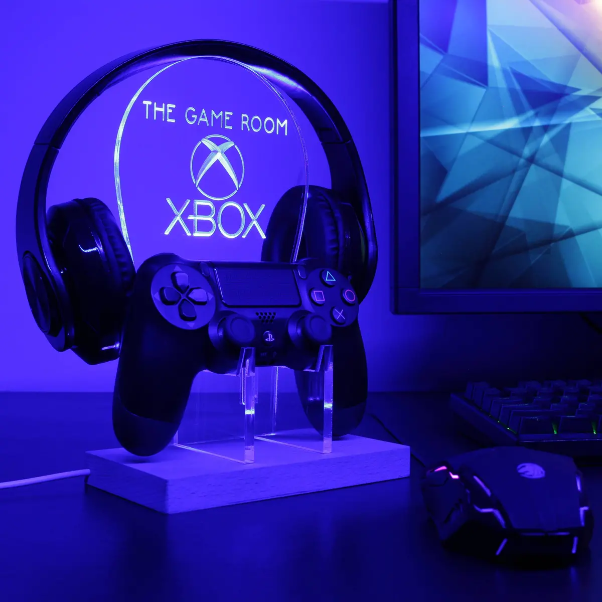 Xbox Personalized Rgb Led Gaming Headset Controller Stand 2