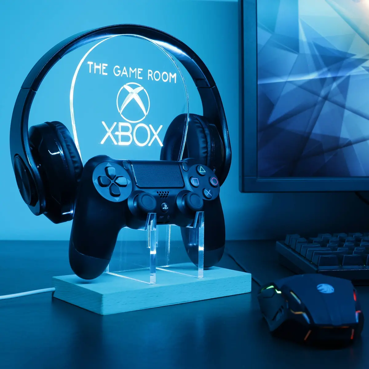 Xbox Personalized Rgb Led Gaming Headset Controller Stand 1