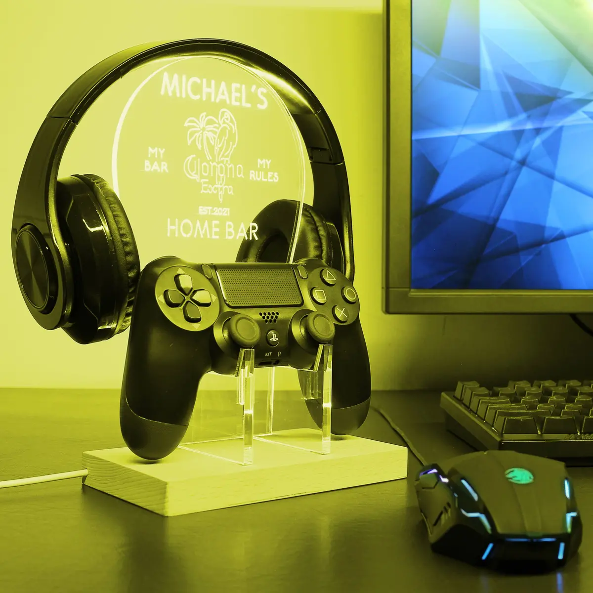 Corona Extra Custom Rgb Led Gaming Headset Controller Stand 1