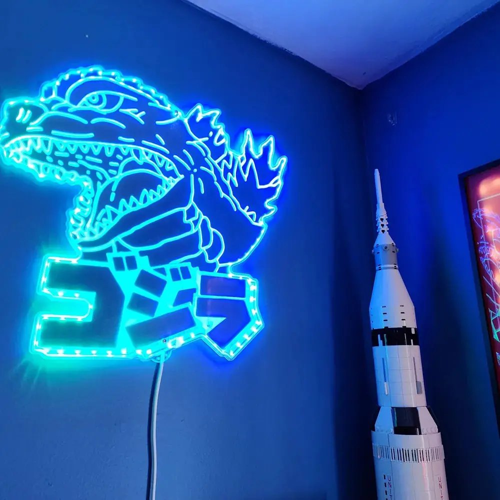 Godzilla Neon Neon Led Sign With Dynamic Rgb Colors 3