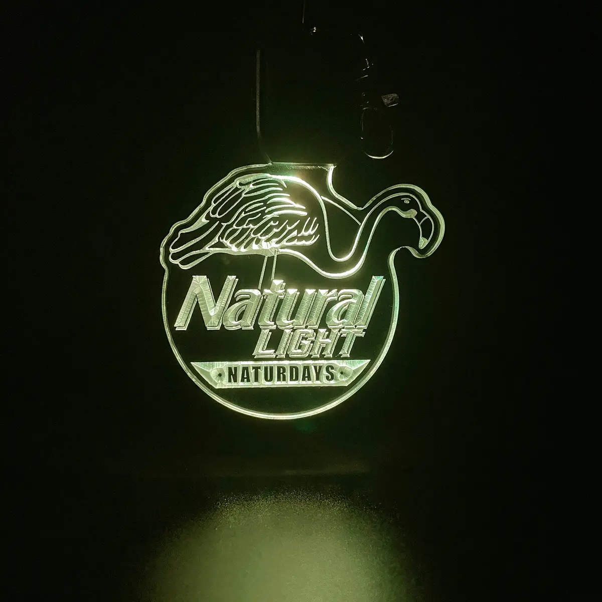 Natural Light Led Light Acrylic Keychain , Christmas Tree Ornament 1