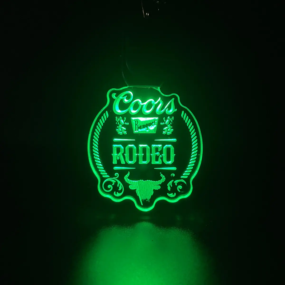 Coors Banquet Rodeo Led Light Acrylic Keychain , Christmas Tree Ornament 1