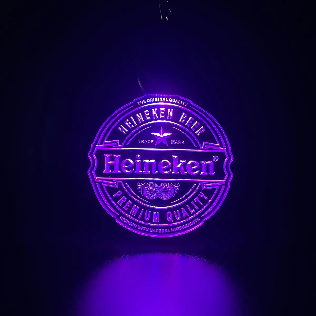 Heineken Bar Led Light Acrylic Keychain , Christmas Tree Ornament 1