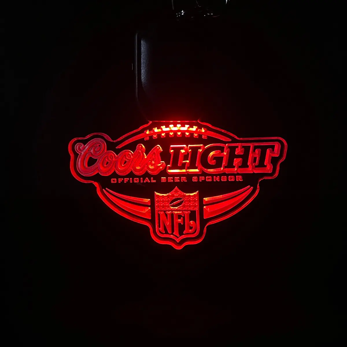 Coors Light Nfl Led Light Acrylic Keychain , Christmas Tree Ornament 2