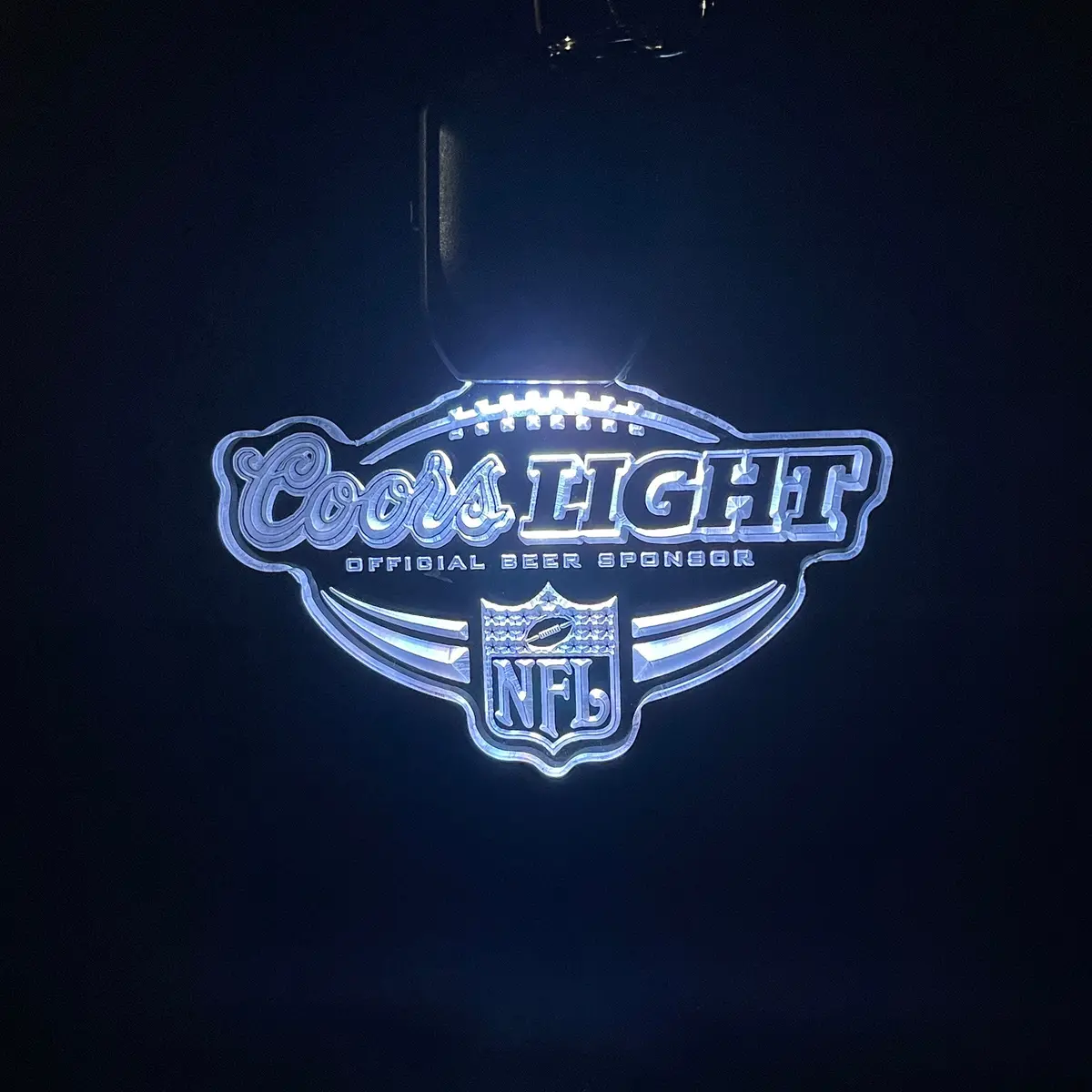 Coors Light Nfl Led Light Acrylic Keychain , Christmas Tree Ornament 1