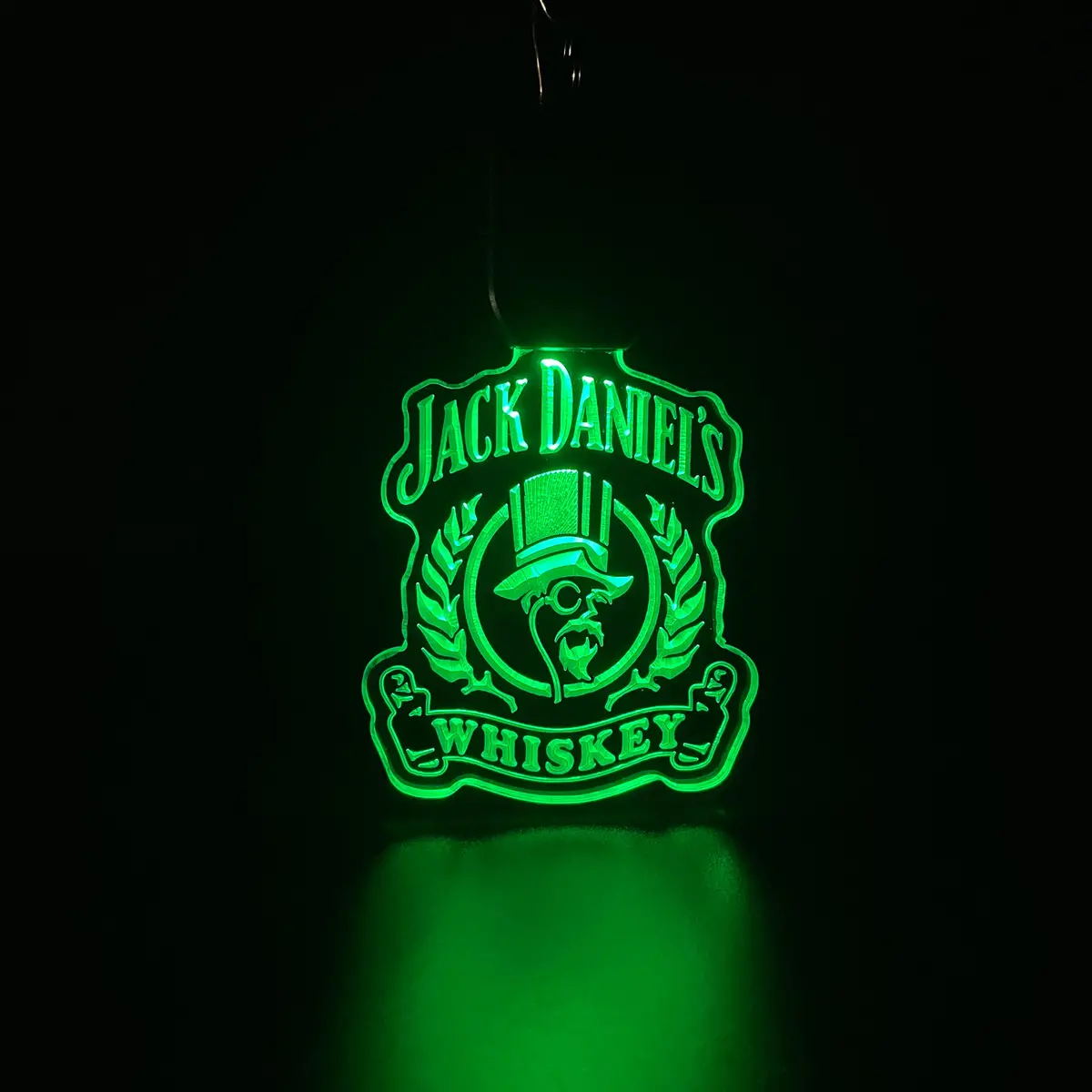 Jack Daniel's Whiskey Led Light Acrylic Keychain , Christmas Tree Ornament 1