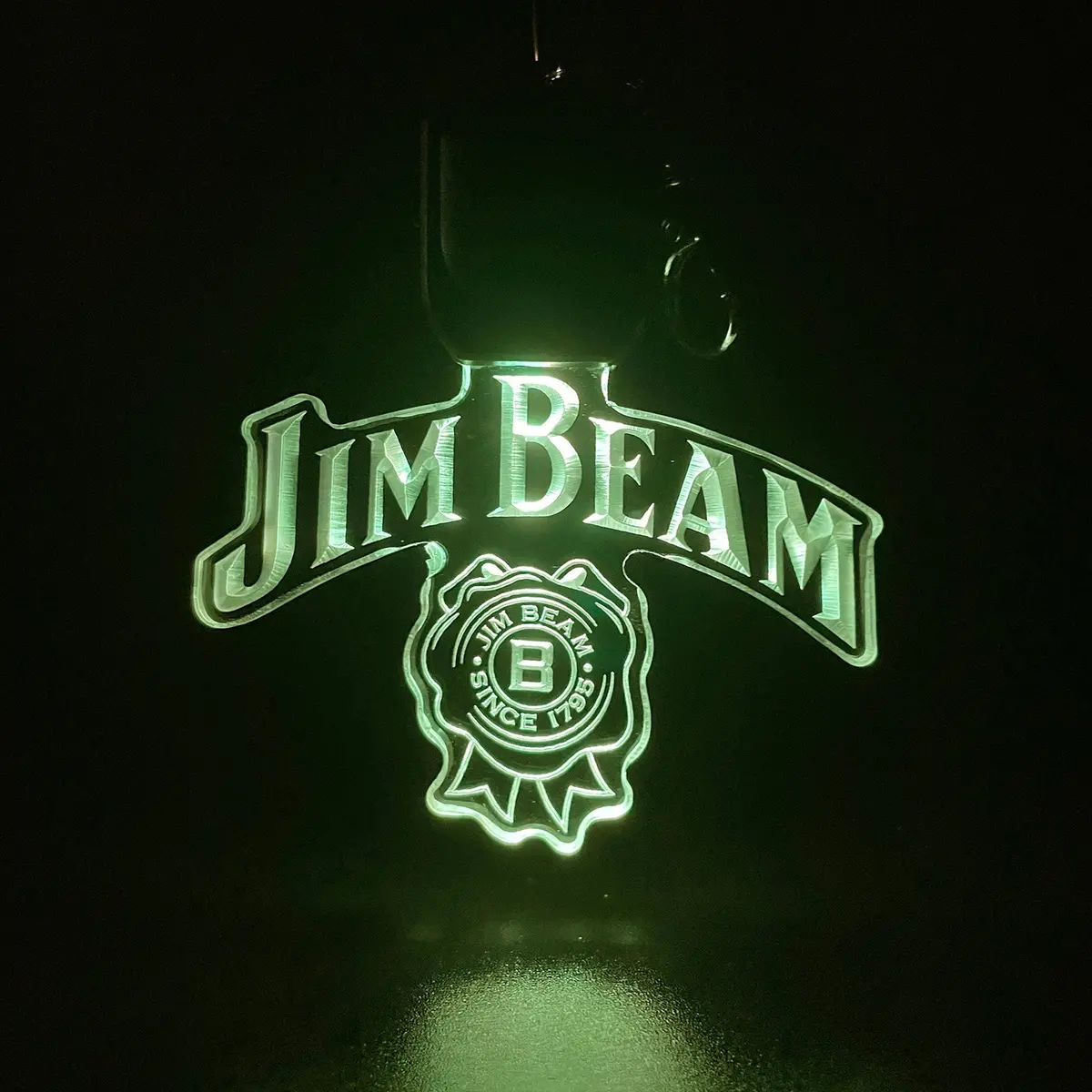 Jim Beam Led Light Acrylic Keychain , Christmas Tree Ornament 1