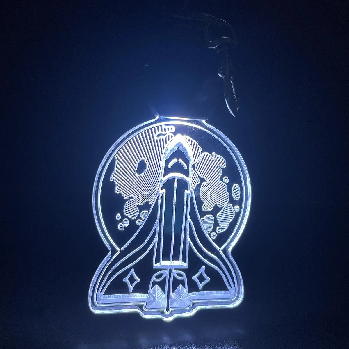 The Last Of Us Spaceship Led Light Acrylic Keychain , Christmas Tree Ornament 2