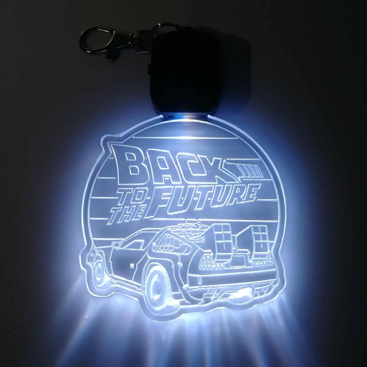 Back To The Future Led Light Acrylic Keychain , Christmas Tree Ornament 1