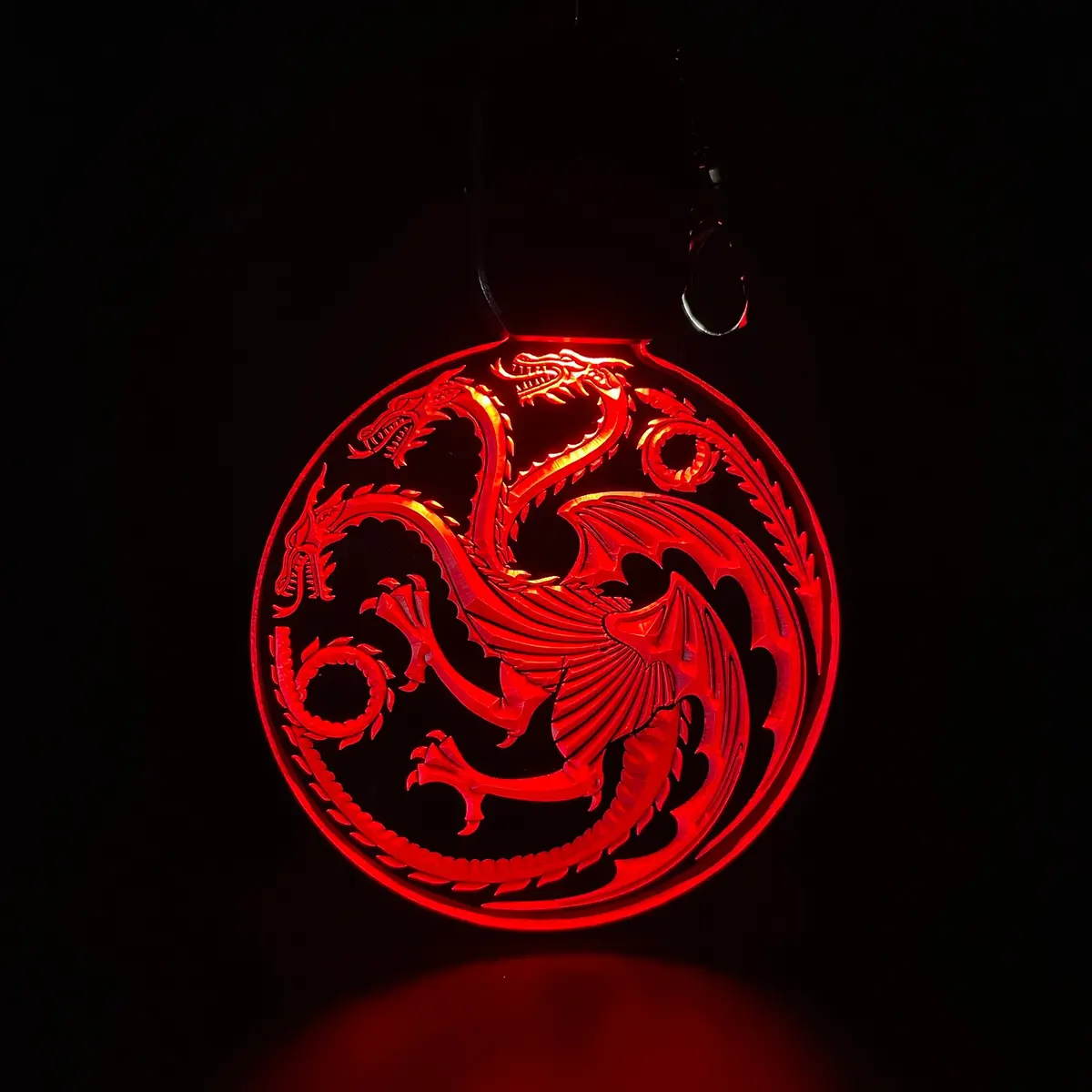 House Of The Dragon Led Light Acrylic Keychain , Christmas Tree Ornament 1