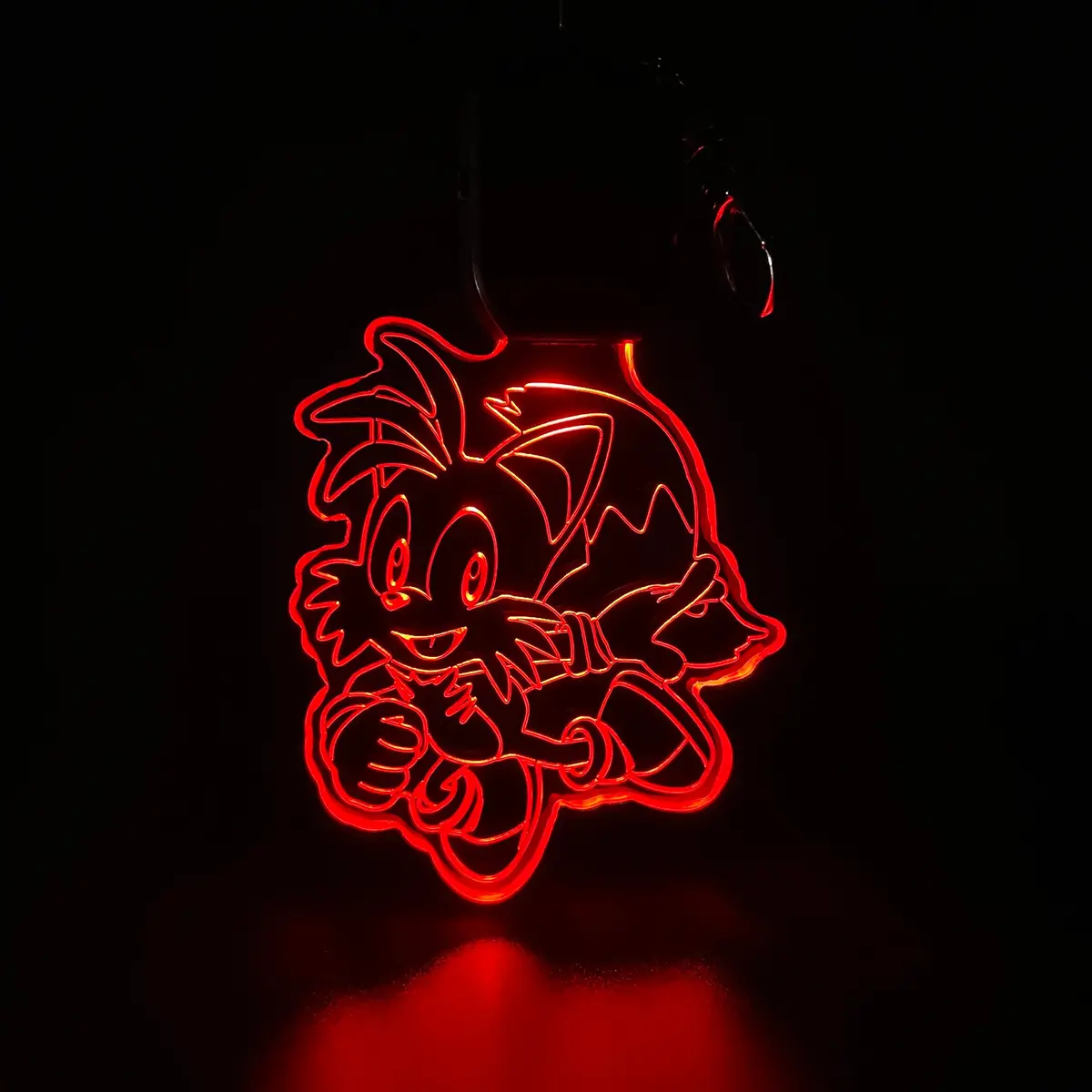 Sonic The Hedgehog Tails Led Light Acrylic Keychain , Christmas Tree Ornament 1