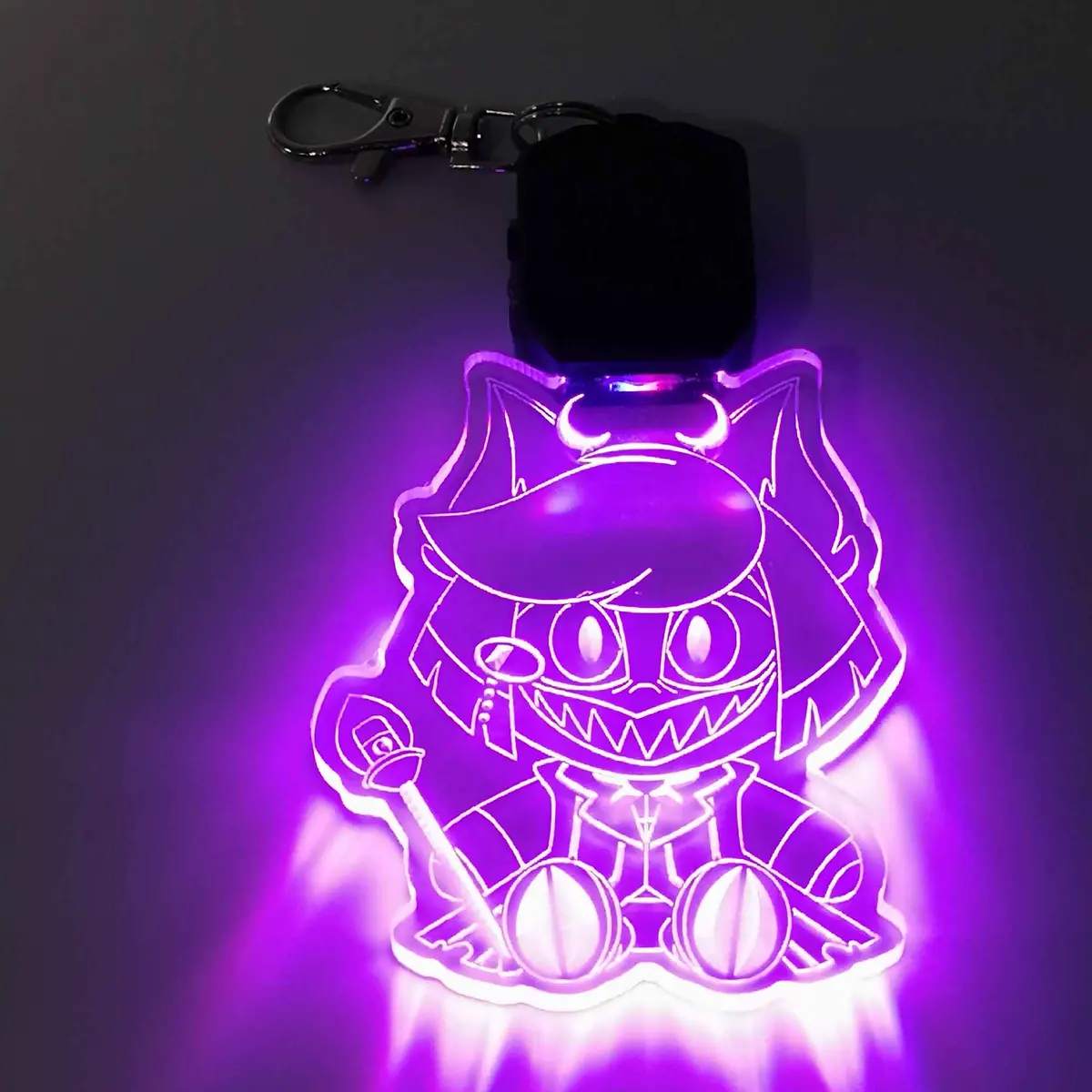 Alastor Hazbin Hotel Led Light Acrylic Keychain , Christmas Tree Ornament 1