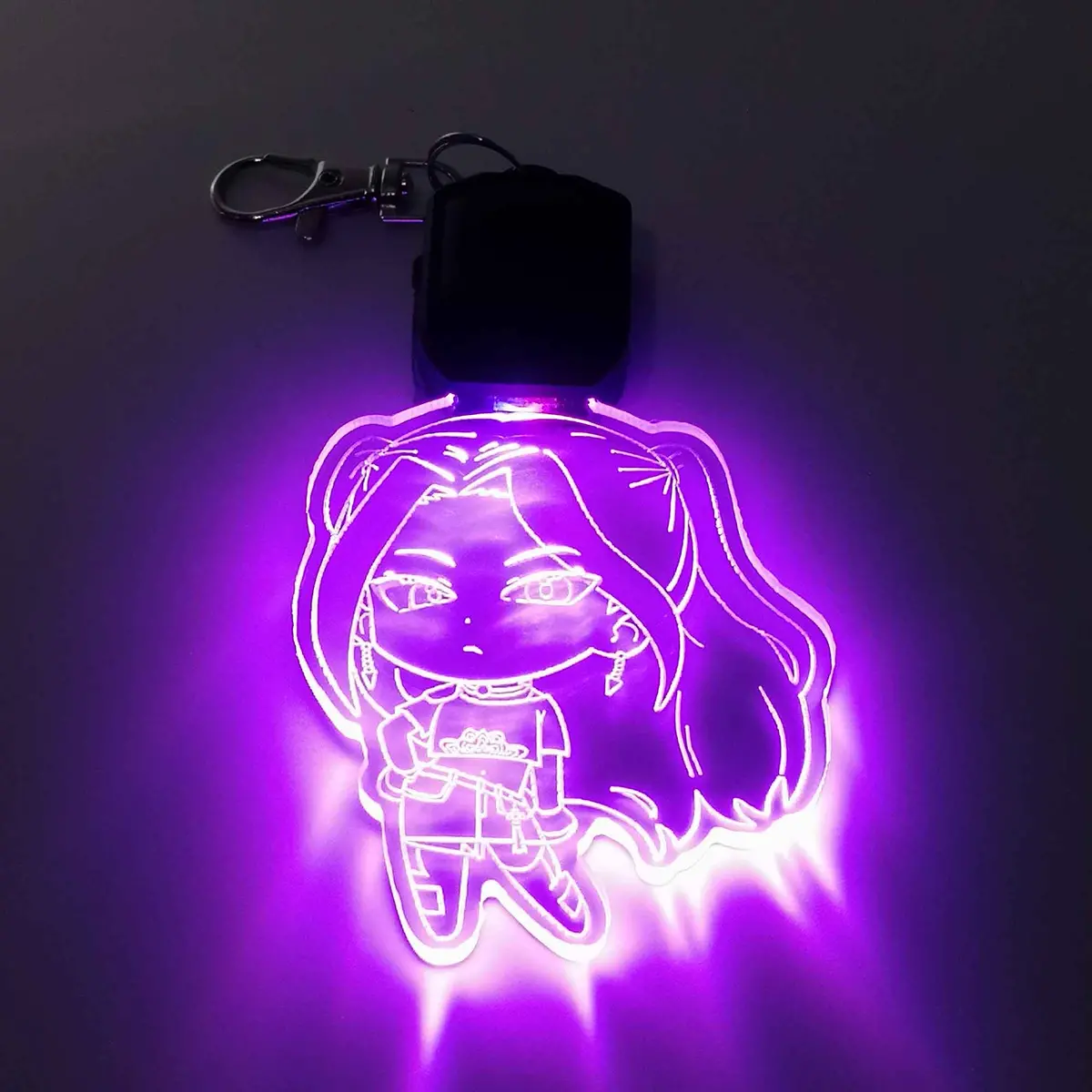 Kpop Demon Hunter Mira Led Light Acrylic Keychain , Christmas Tree Ornament 1