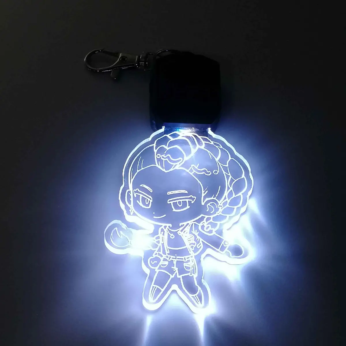 Kpop Demon Hunter Rumi Led Light Acrylic Keychain , Christmas Tree Ornament 1